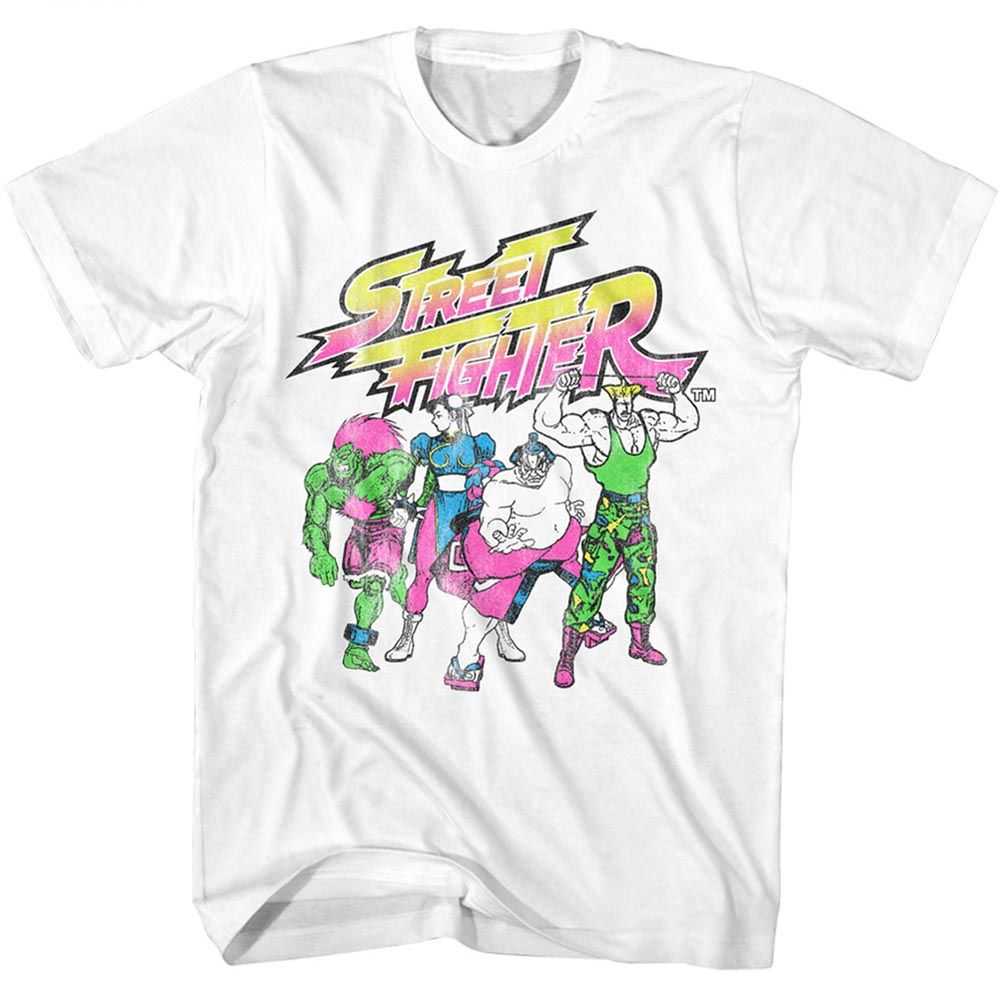 Street Fighter - STREET FIGHTER SF 2 NEON FIGHTERS Adult Shirt