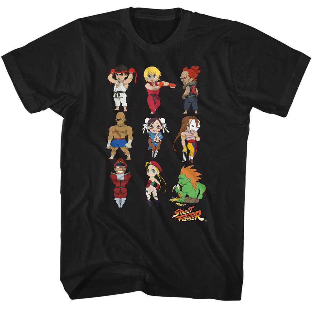 Street Fighter - STREET FIGHTER CHIBI CHARACTERS STACKED Adult Shirt