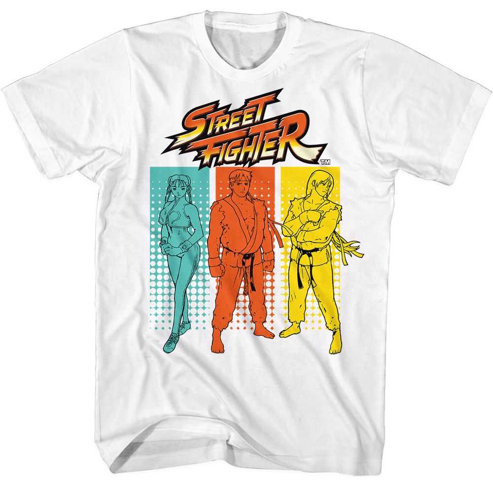 Street Fighter - STREET FIGHTER HALFTONE RECTANGLES Adult Shirt