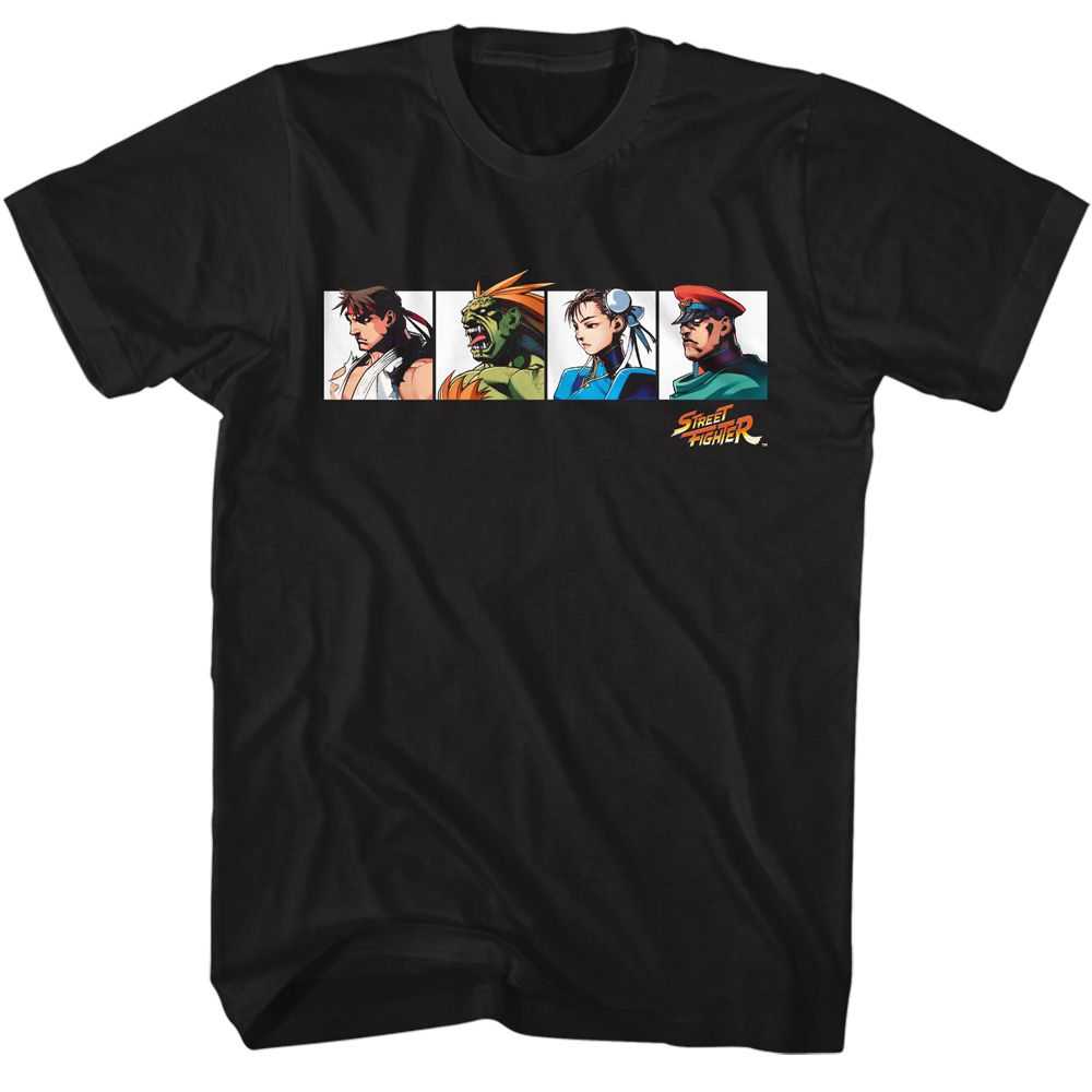 Street Fighter - STREET FIGHTER FOUR CHARACTERS CHEST HIT Adult Shirt