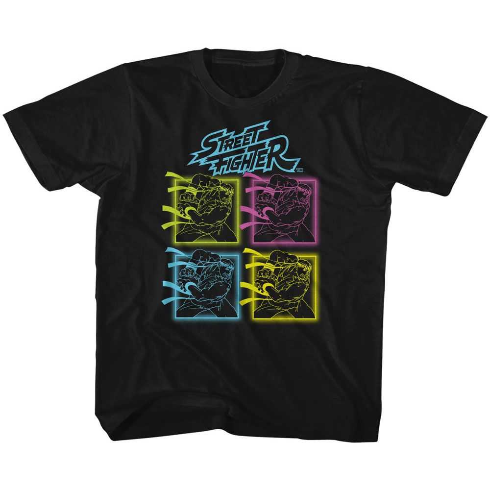 Street Fighter - STREET FIGHTER NEON HADOKEN Youth Shirt