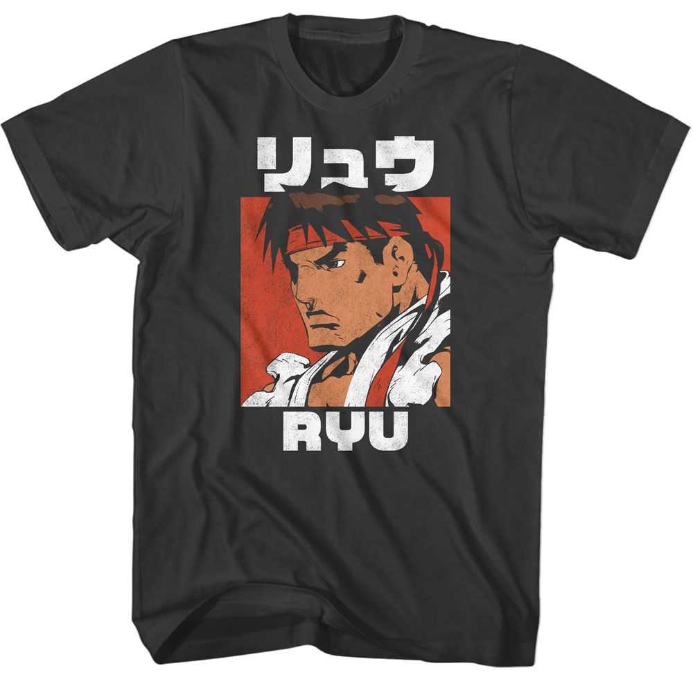 Street Fighter - STREET FIGHTER RYU KANJI Adult Shirt