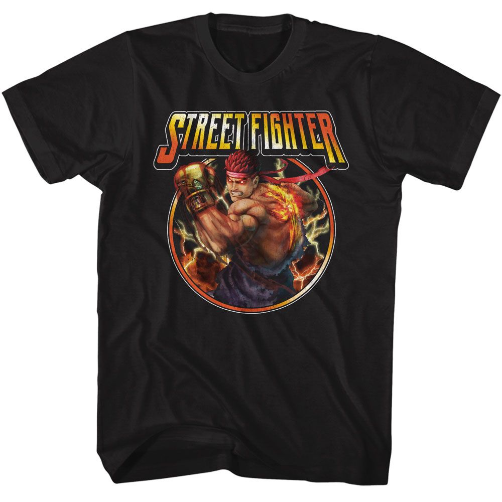 Street Fighter - STREET FIGHTER LIGHTNING RYU Adult Shirt