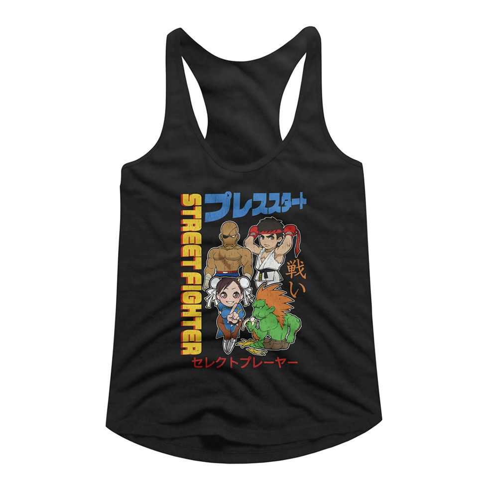 Street Fighter - STREET FIGHTER CHIBI WITH KANJI Adult Shirt