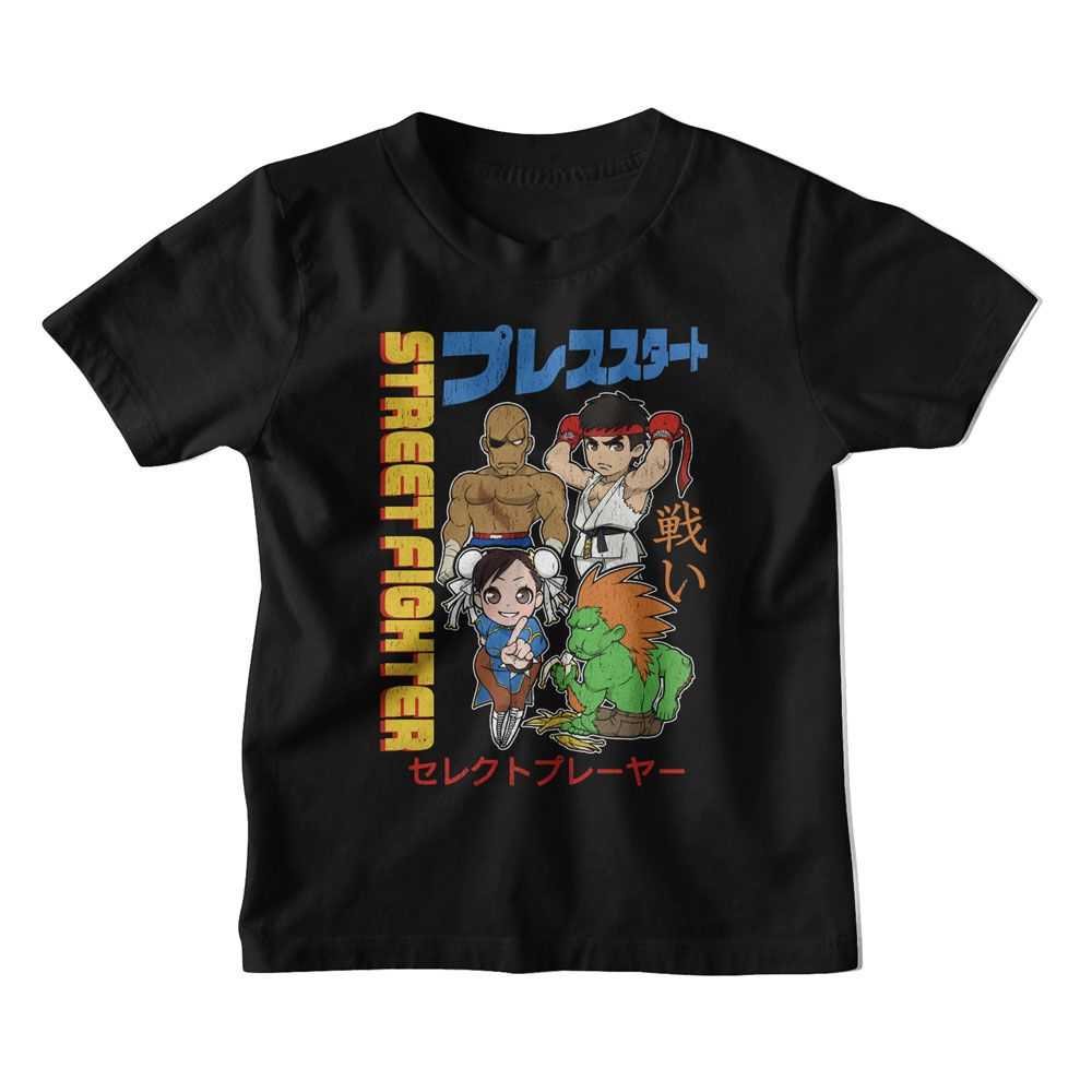 Street Fighter - STREET FIGHTER CHIBI WITH KANJI Youth Shirt