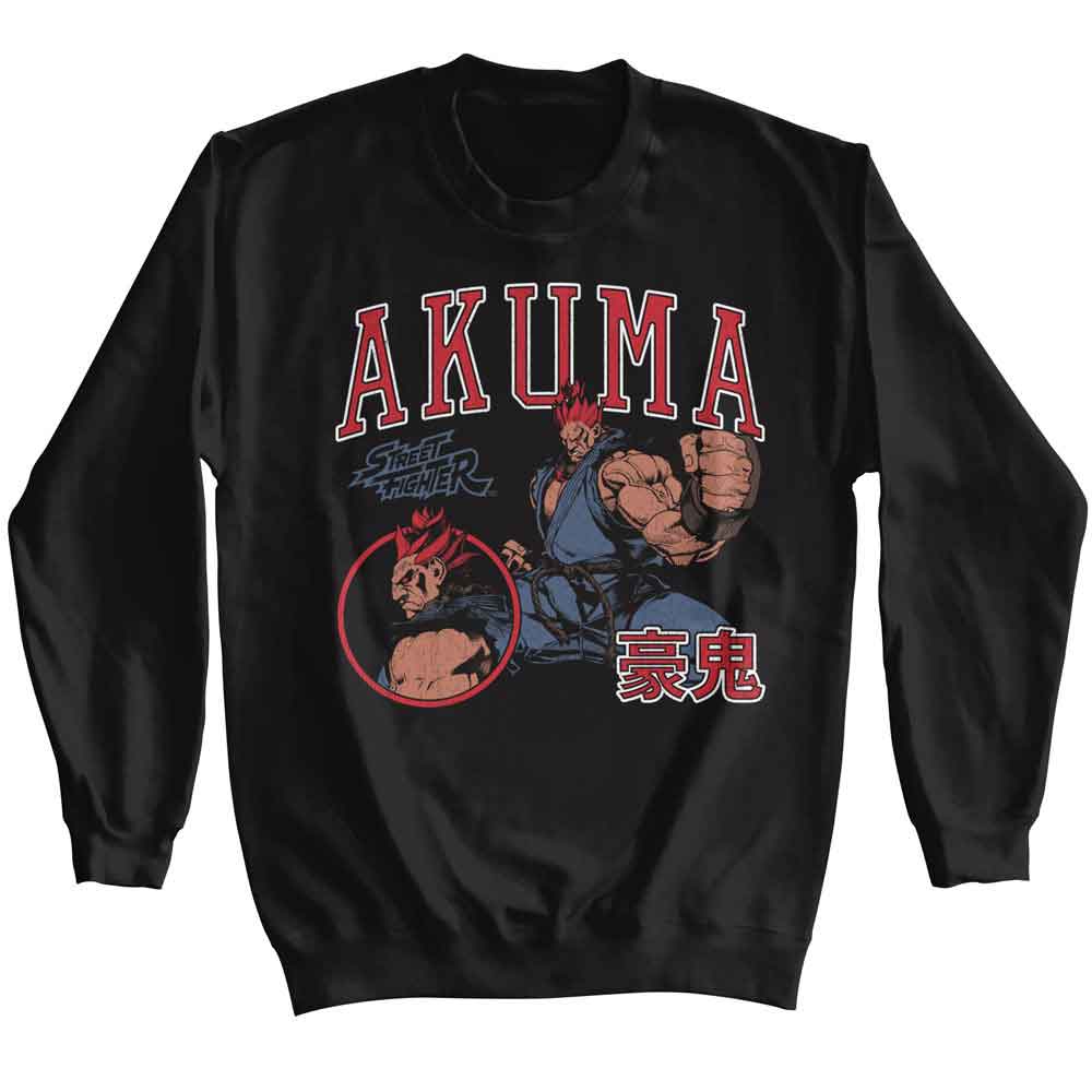 Street Fighter - STREET FIGHTER AKUMA VARSITY Adult Shirt