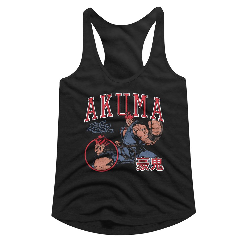 Street Fighter - STREET FIGHTER AKUMA VARSITY Adult Shirt