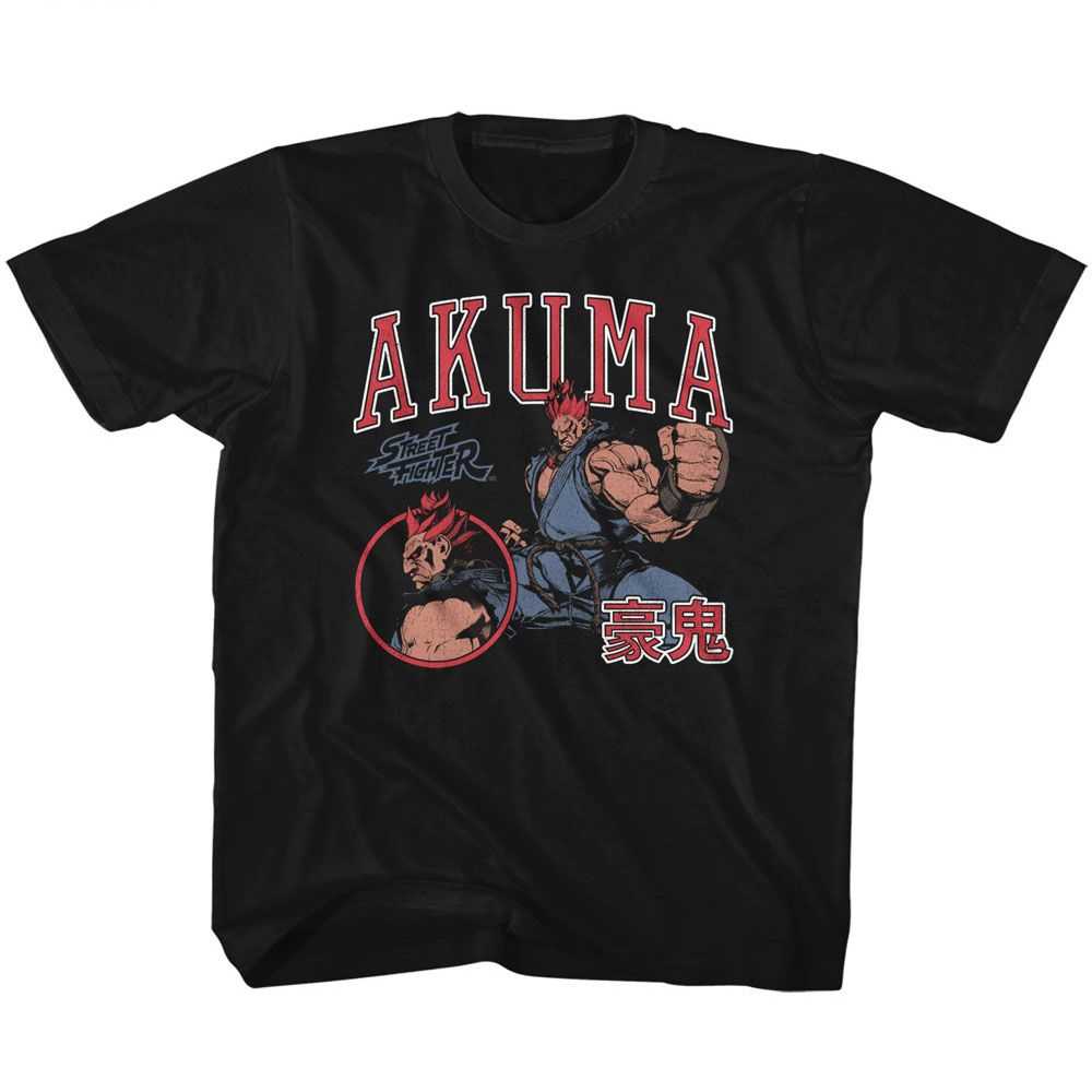 Street Fighter - STREET FIGHTER AKUMA VARSITY Youth Shirt