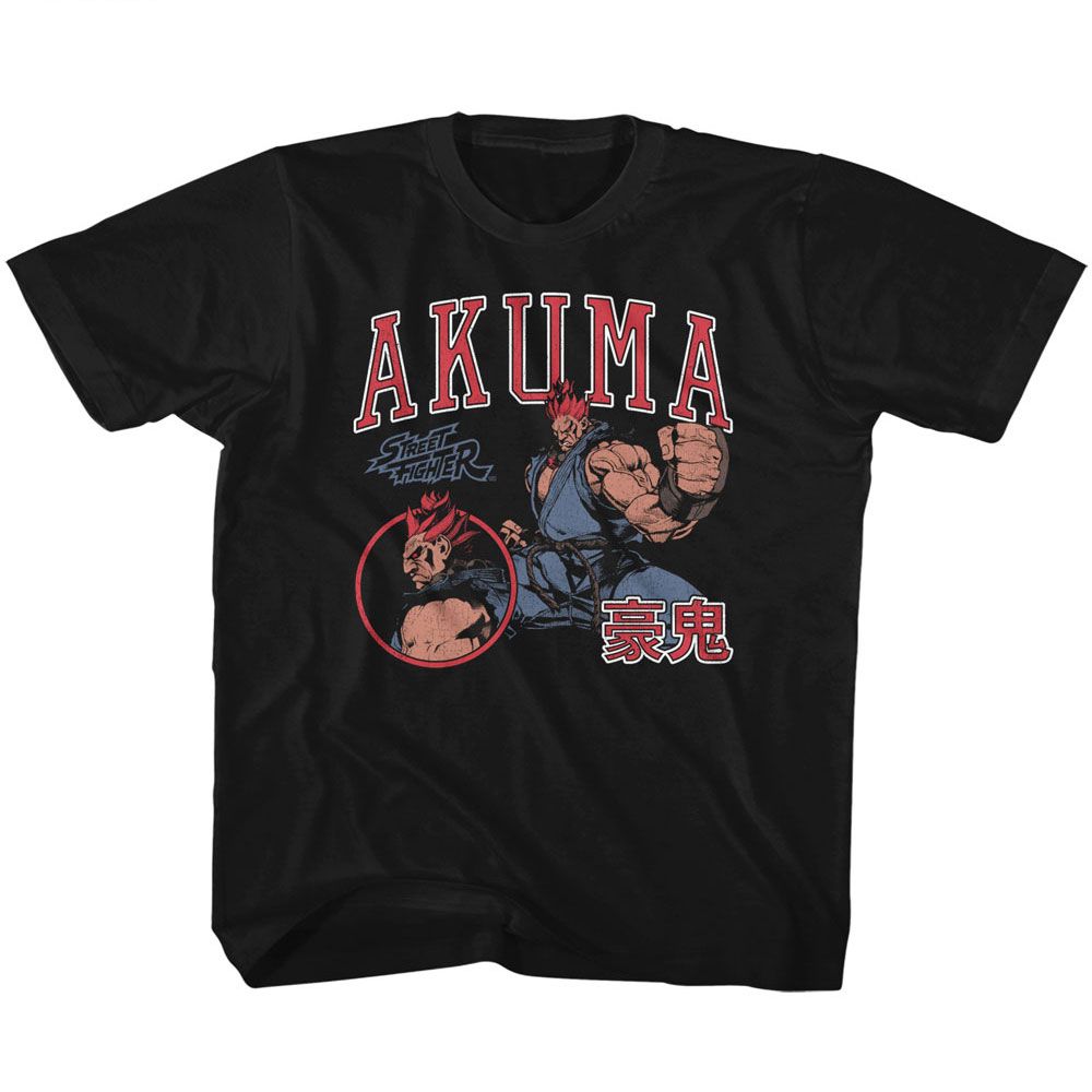Street Fighter - STREET FIGHTER AKUMA VARSITY Youth Shirt