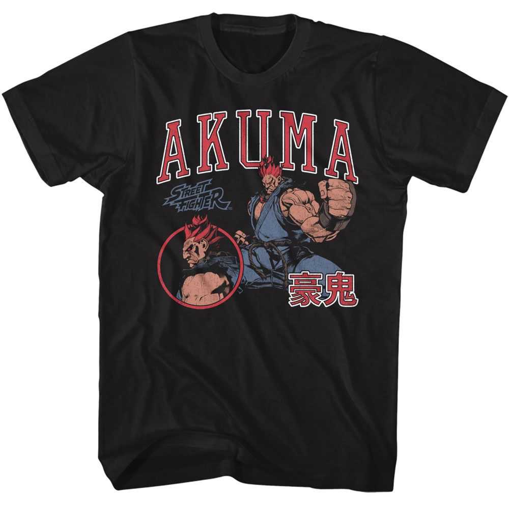 Street Fighter - STREET FIGHTER AKUMA VARSITY Adult Shirt