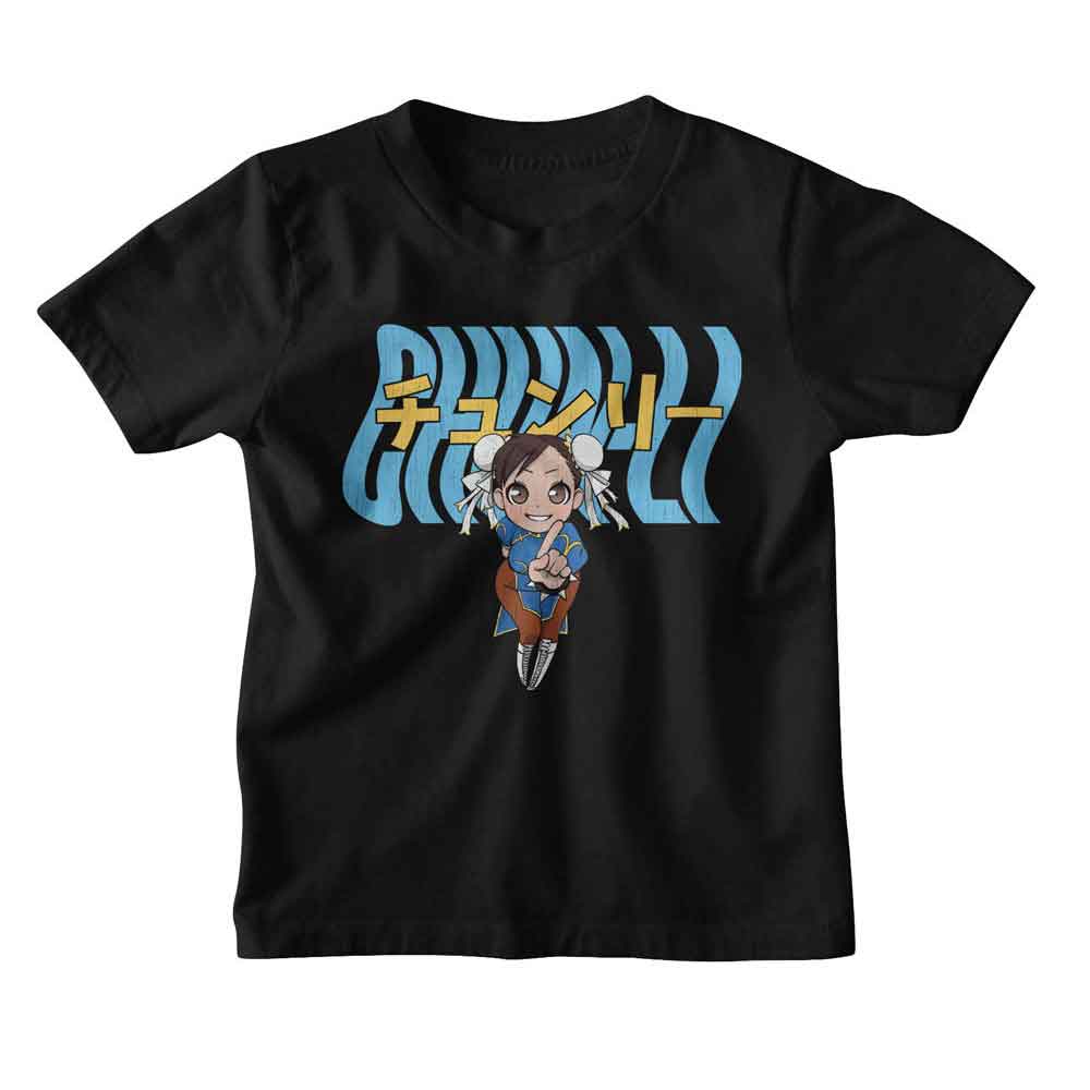 Street Fighter - STREET FIGHTER CHUN LI WARPED TEXT Youth Shirt