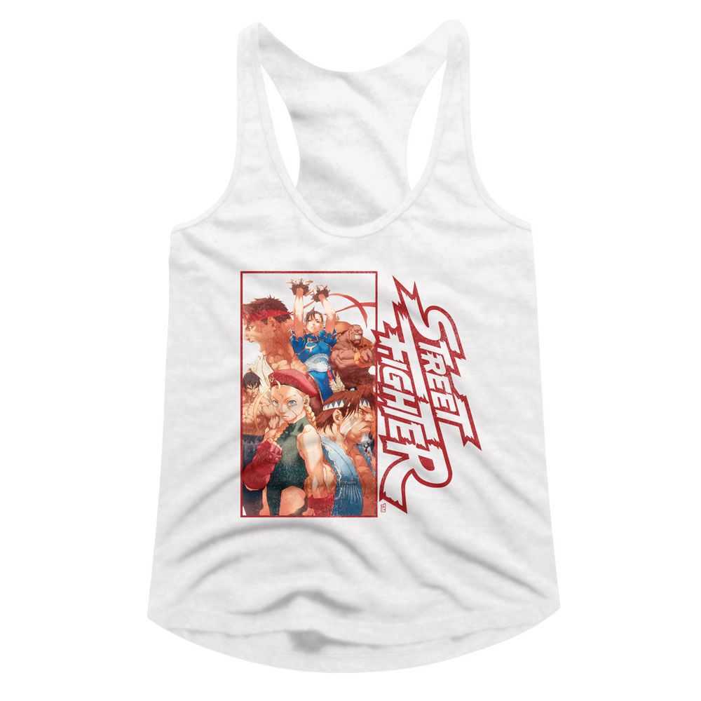 Street Fighter - STREET FIGHTER MULTI CHARACTER RECTANGLE Adult Shirt