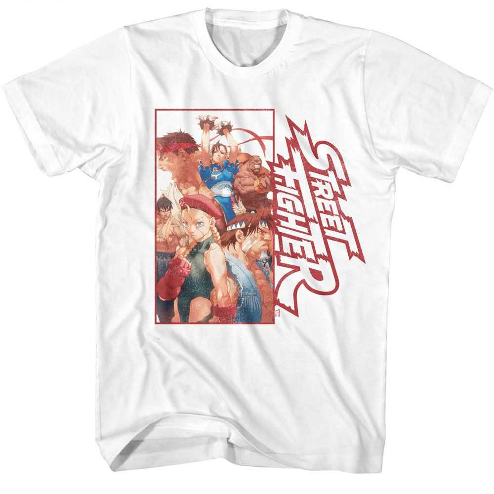 Street Fighter - STREET FIGHTER MULTI CHARACTER RECTANGLE Adult Shirt