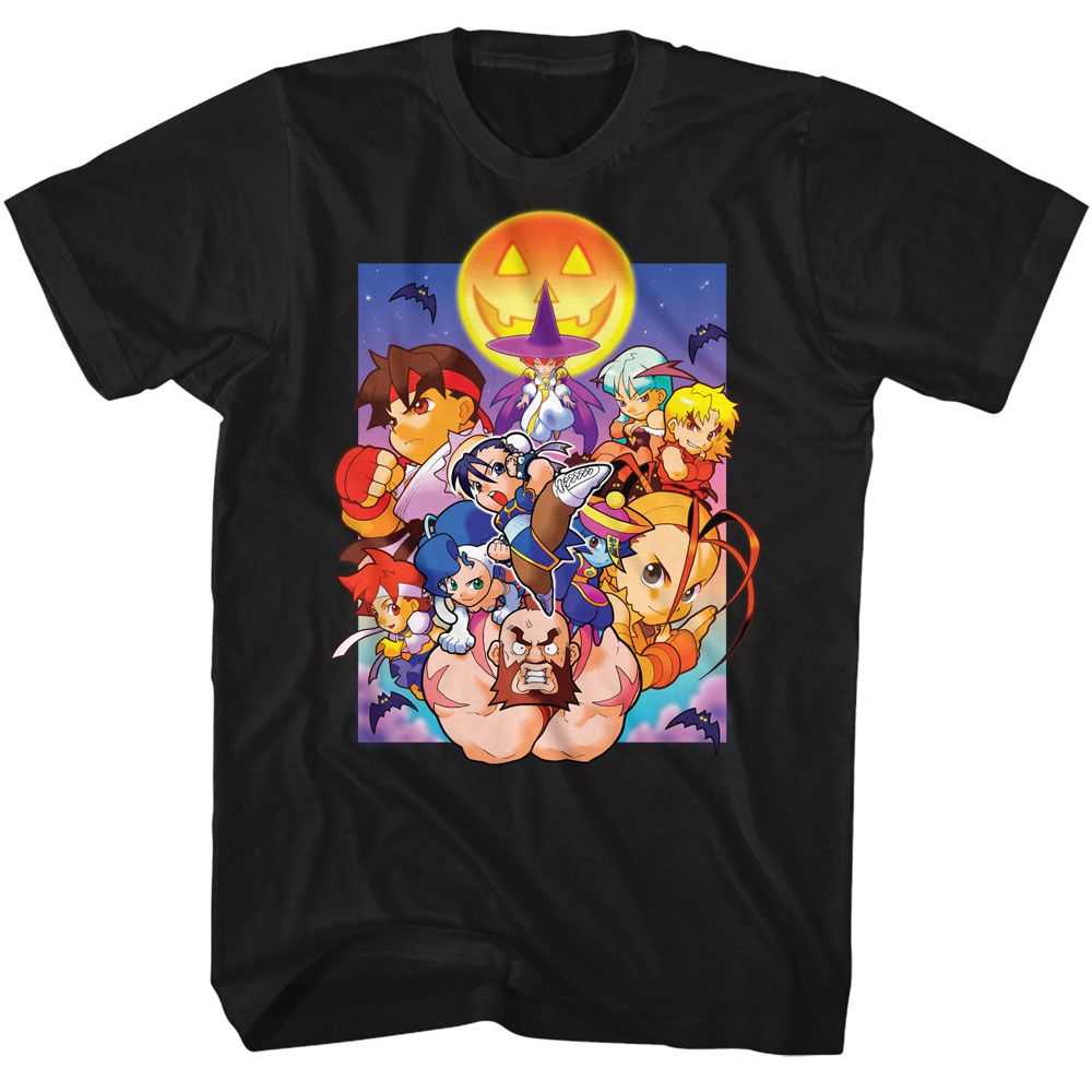 Street Fighter - STREET FIGHTER POCKET FIGHTERS SPOOKY Adult Shirt