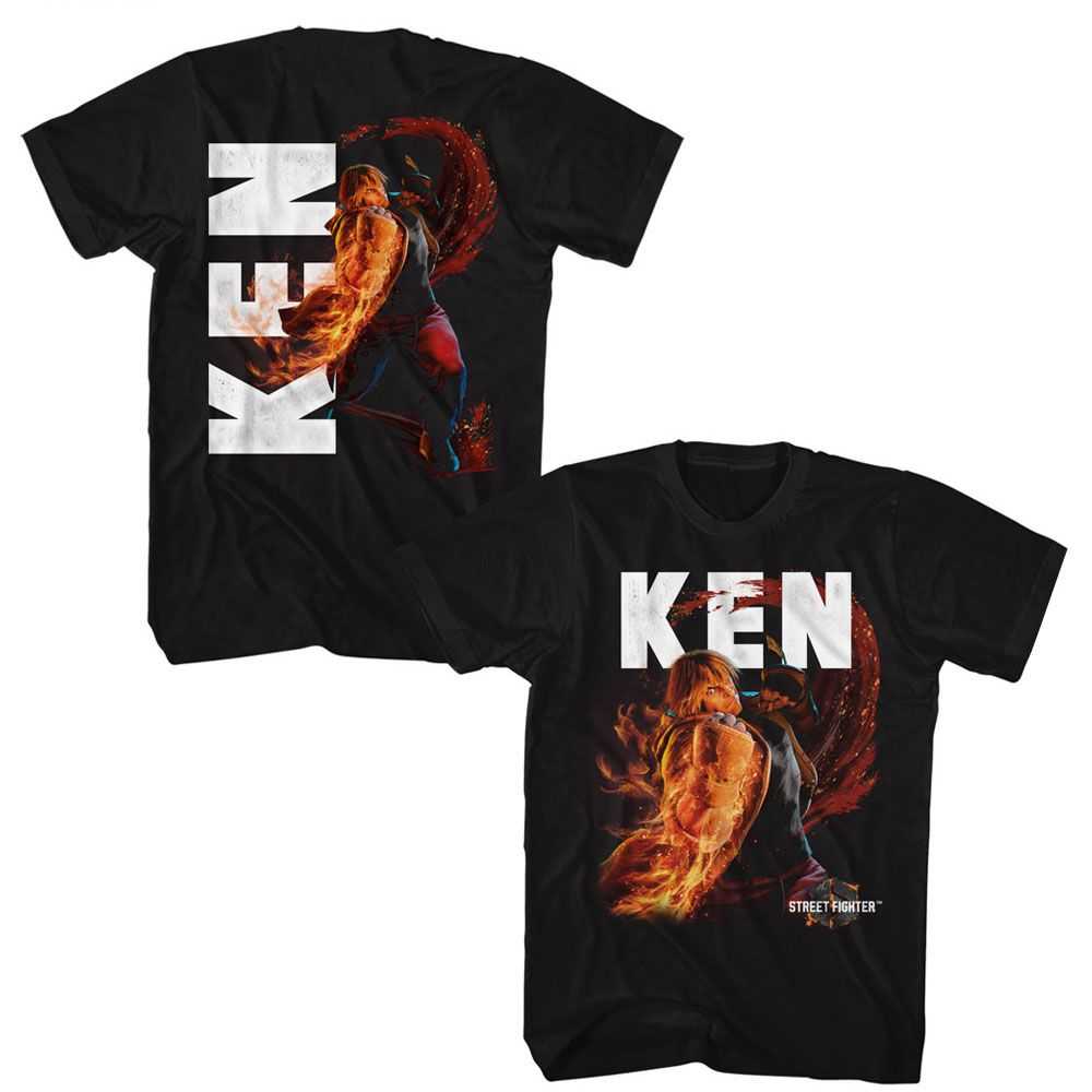 Street Fighter - STREET FIGHTER KEN CHARACTER Adult Shirt