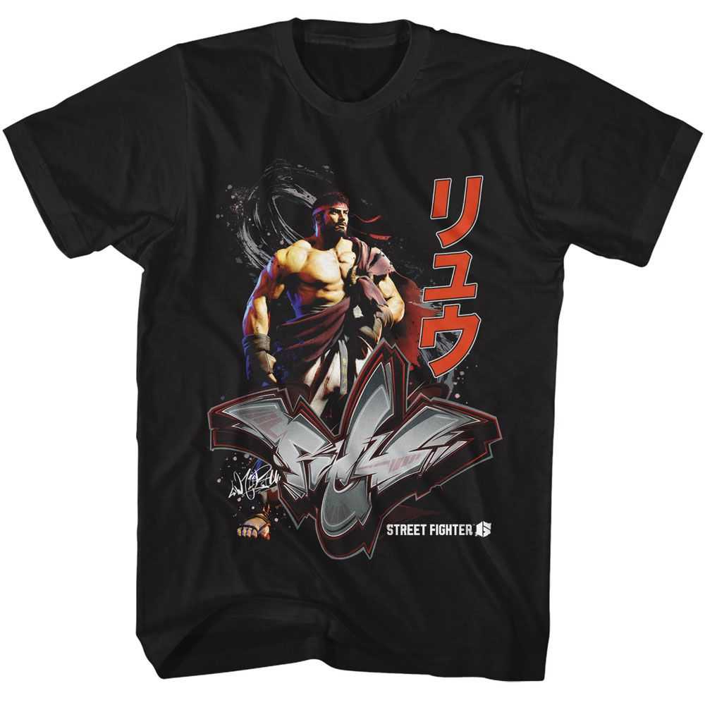 Street Fighter - STREET FIGHTER RYU GRAFFITI Adult Shirt