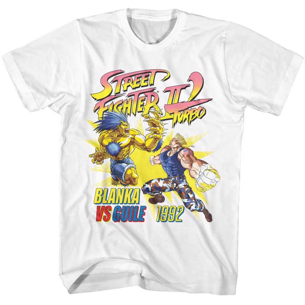 Street Fighter - STREET FIGHTER BLANKA VS GUILE 92 Adult Shirt