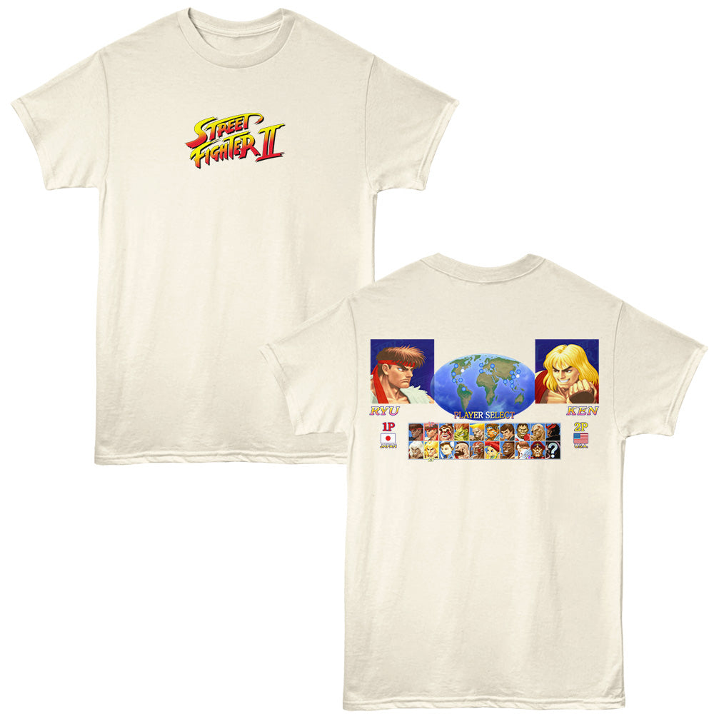 Street Fighter - STREET FIGHTER SFII PLAYER SELECT Adult Shirt