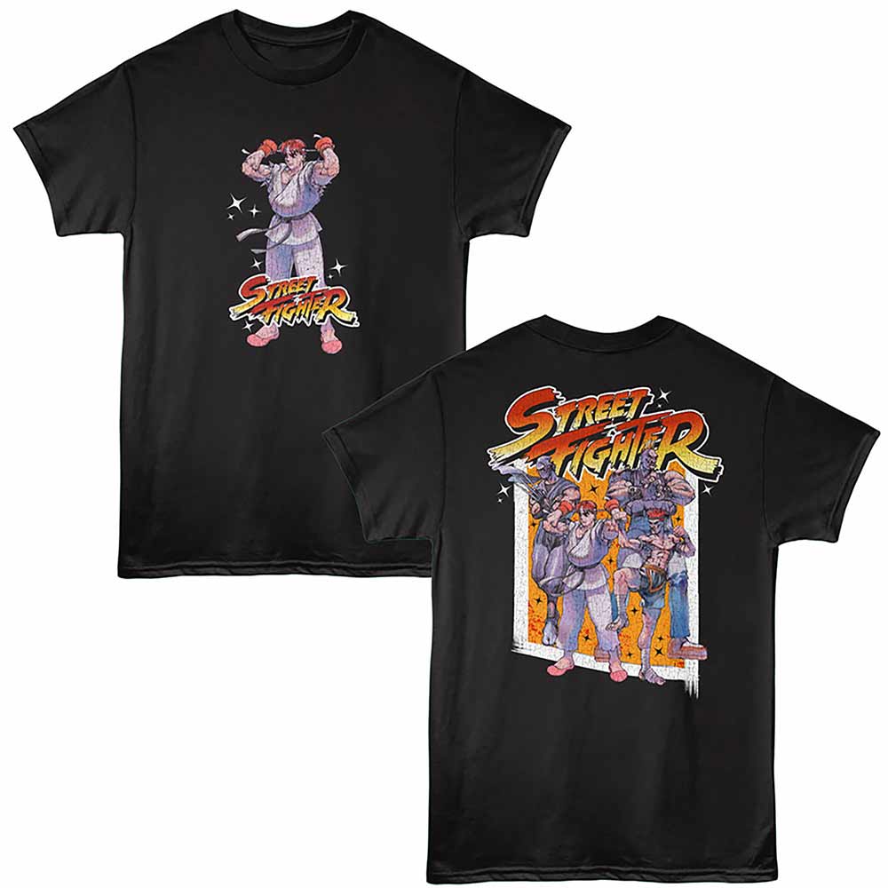 Street Fighter - STREET FIGHTER SF1 RECTANGLE Adult Shirt