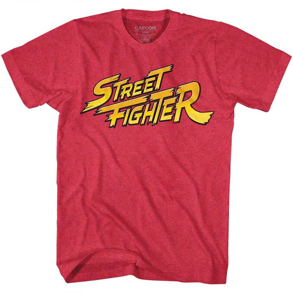 Street Fighter - RED YELLOW LOGO Adult Shirt