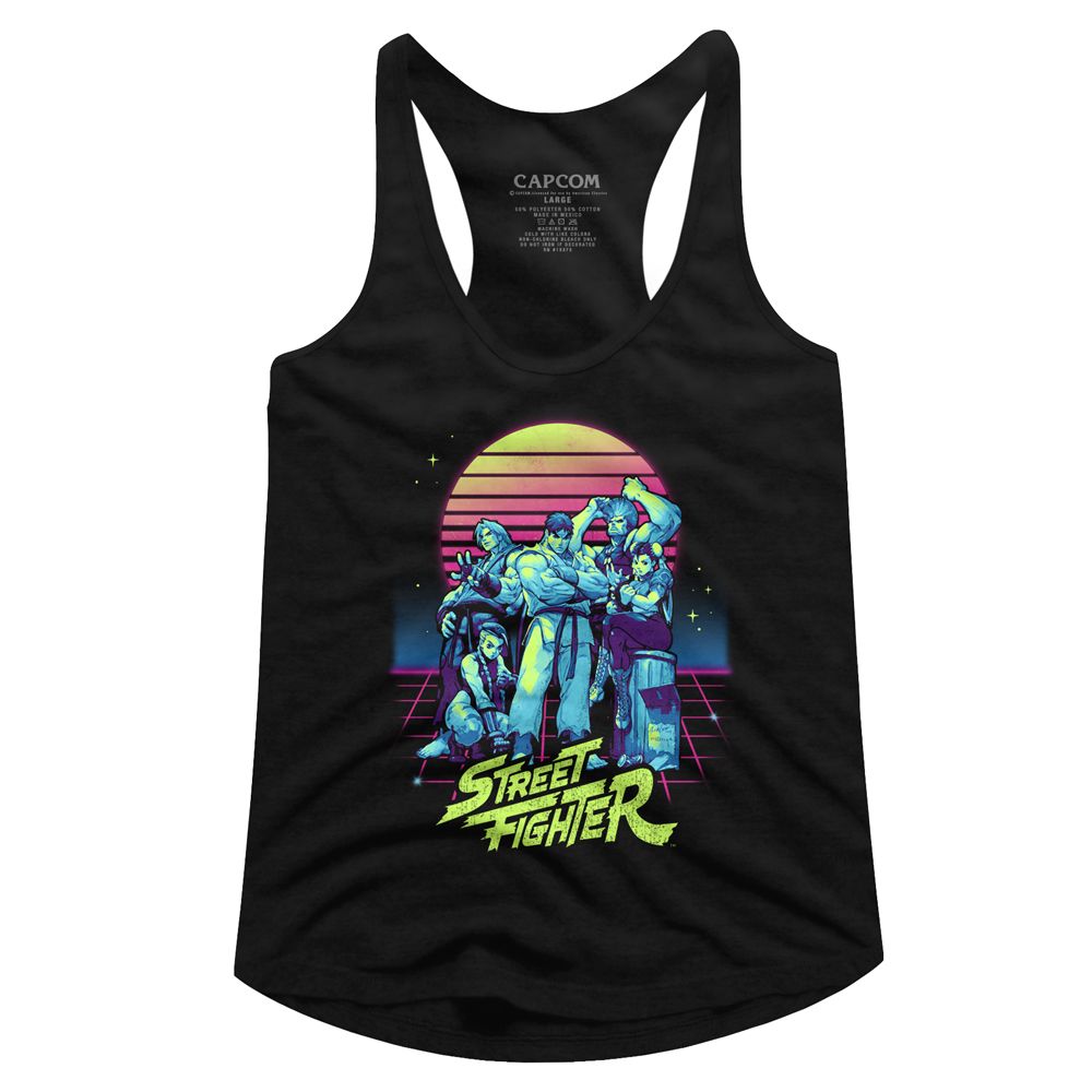 Street Fighter - SYNTHWAVE FIGHTER Adult Shirt