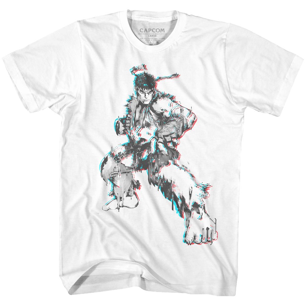 Street Fighter - GLITCH FIGHTER Adult Shirt