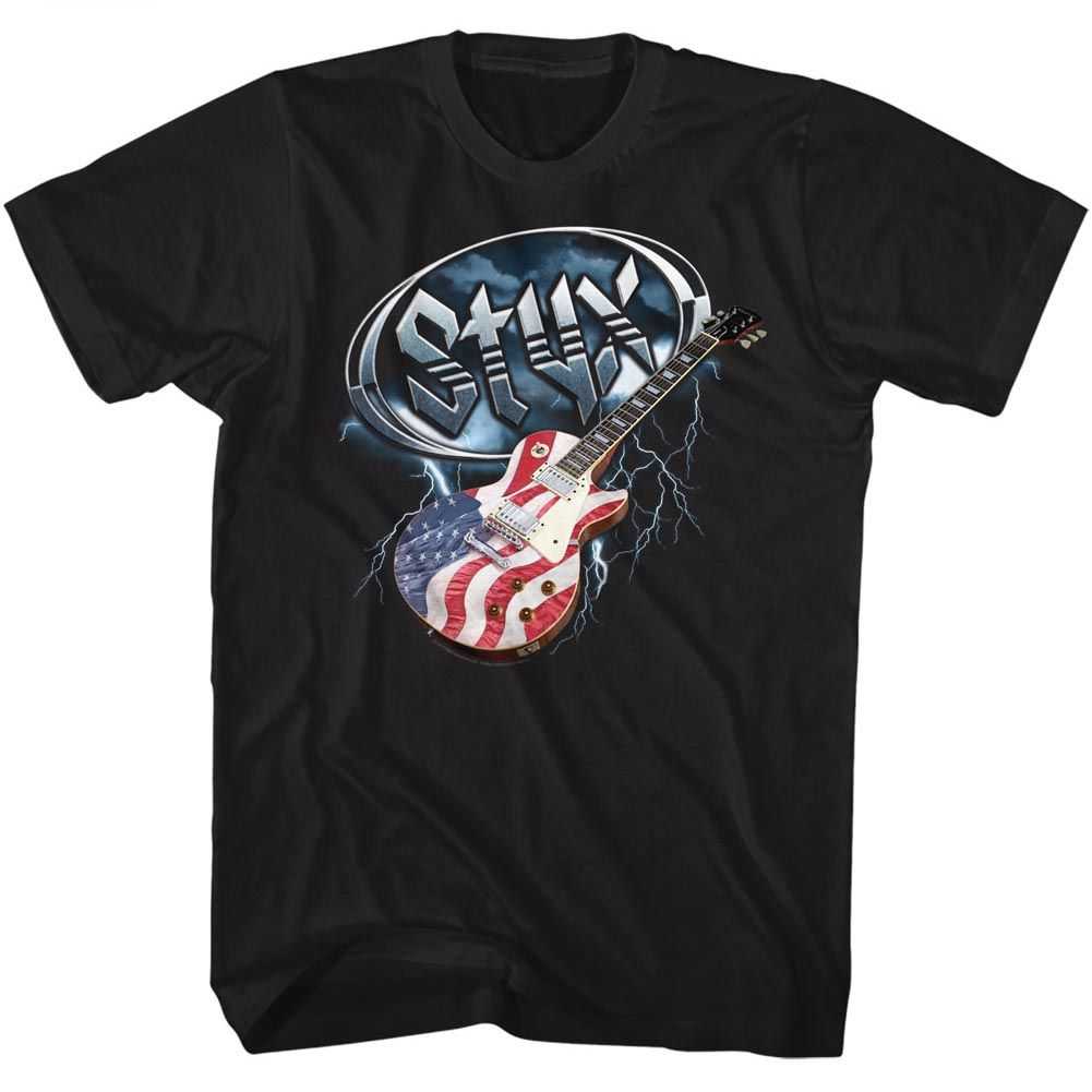 Styx - FLAG GUITAR Adult Shirt