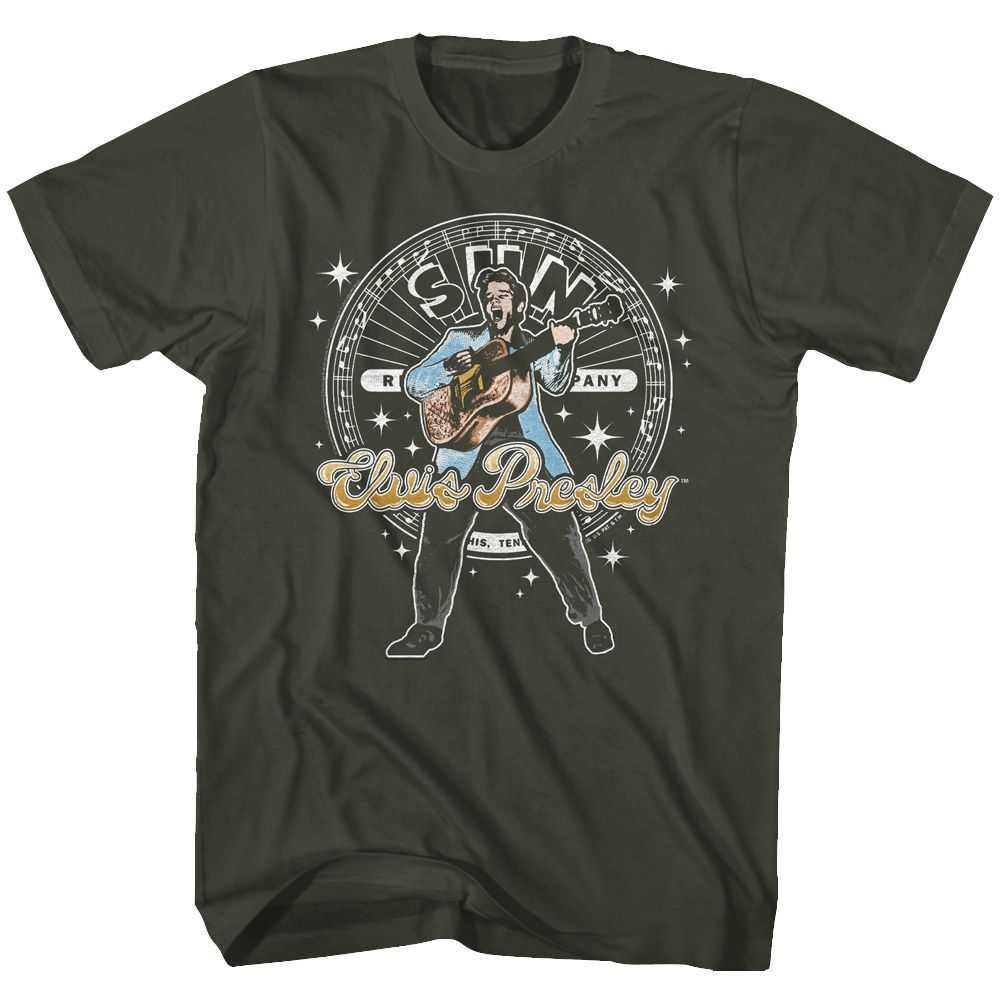 Elvis Sun Records - ELVIS CIRCLE AND SPARKLES Adult Shirt