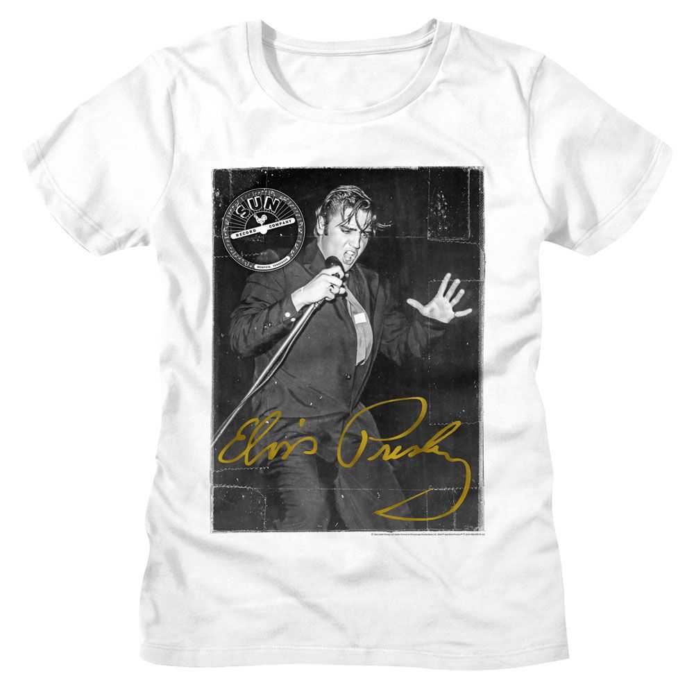 Elvis Sun Records - ELVIS GOLD SIGNATURE Adult Shirt