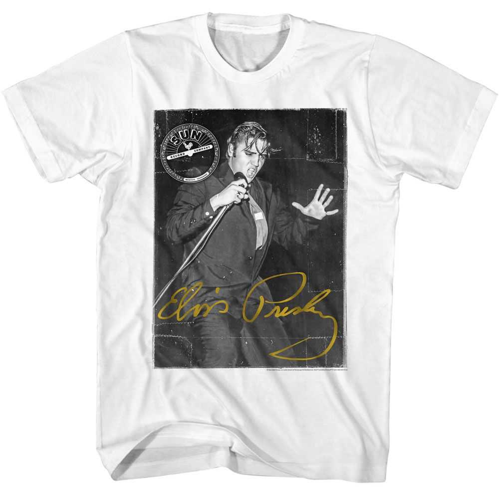 Elvis Sun Records - ELVIS GOLD SIGNATURE Adult Shirt
