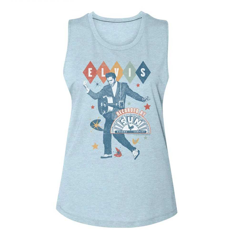 Elvis Sun Records - ELVIS SUN RECORDS RETRO SHAPES Adult Shirt