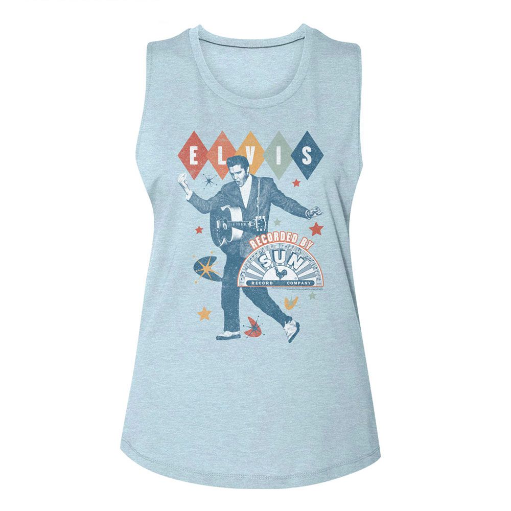 Elvis Sun Records - ELVIS SUN RECORDS RETRO SHAPES Adult Shirt