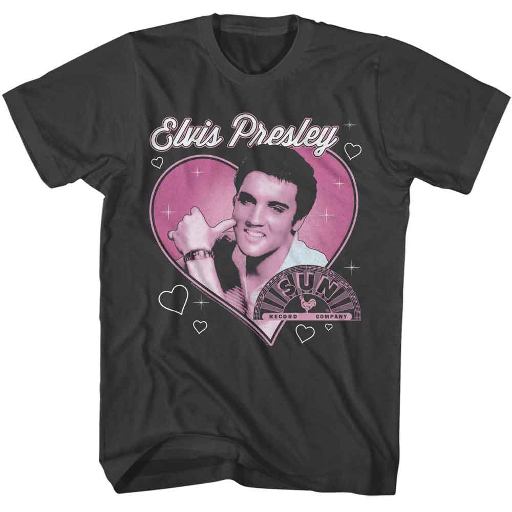 Elvis Sun Records - ELVIS SUN RECORDS ELVIS HEART Adult Shirt