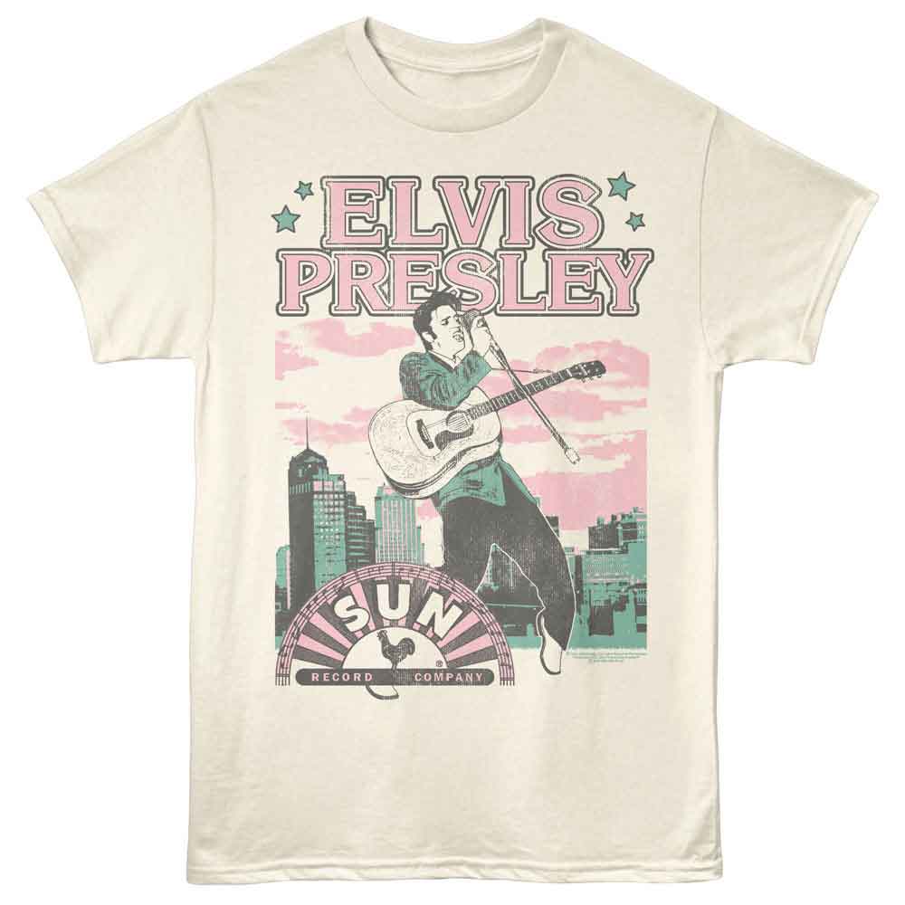 Elvis Sun Records - ELVIS PASTEL CITY Adult Shirt