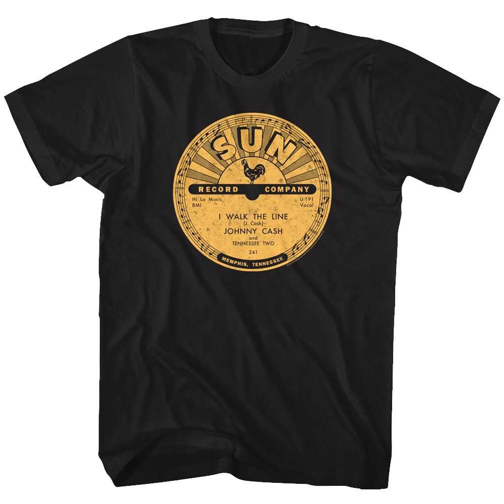 Sun Records - SUN RECORDS I WALK THE LINE Adult Shirt