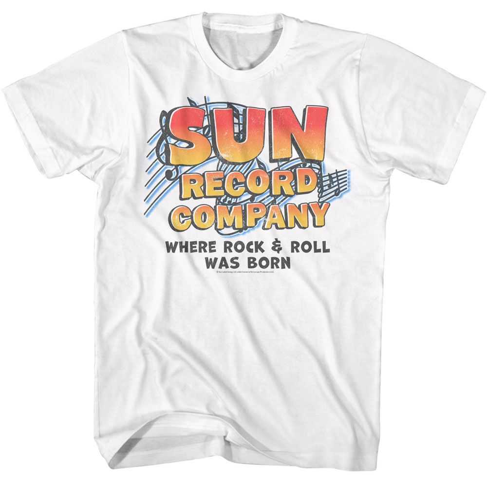 Sun Records - SUN RECORDS MUSIC NOTES Adult Shirt