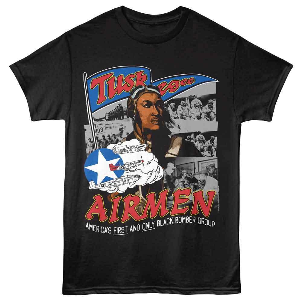 Tuskegee Airmen - TUSKEGEE AIRMEN BANNER COLLAGE Adult Shirt