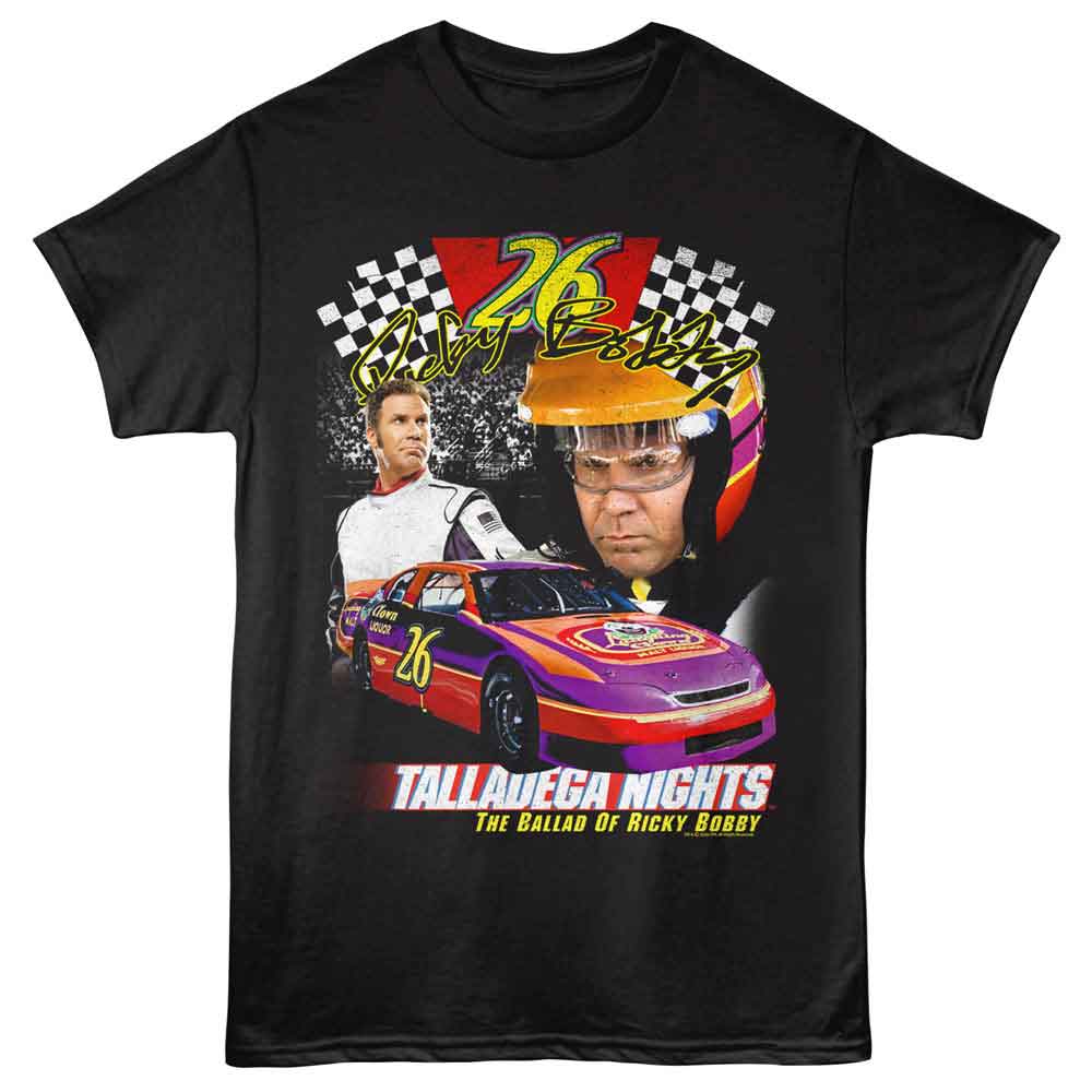 Talladega Nights - TALLADEGA NIGHTS LAUGHING CLOWN COLLAGE Adult Shirt