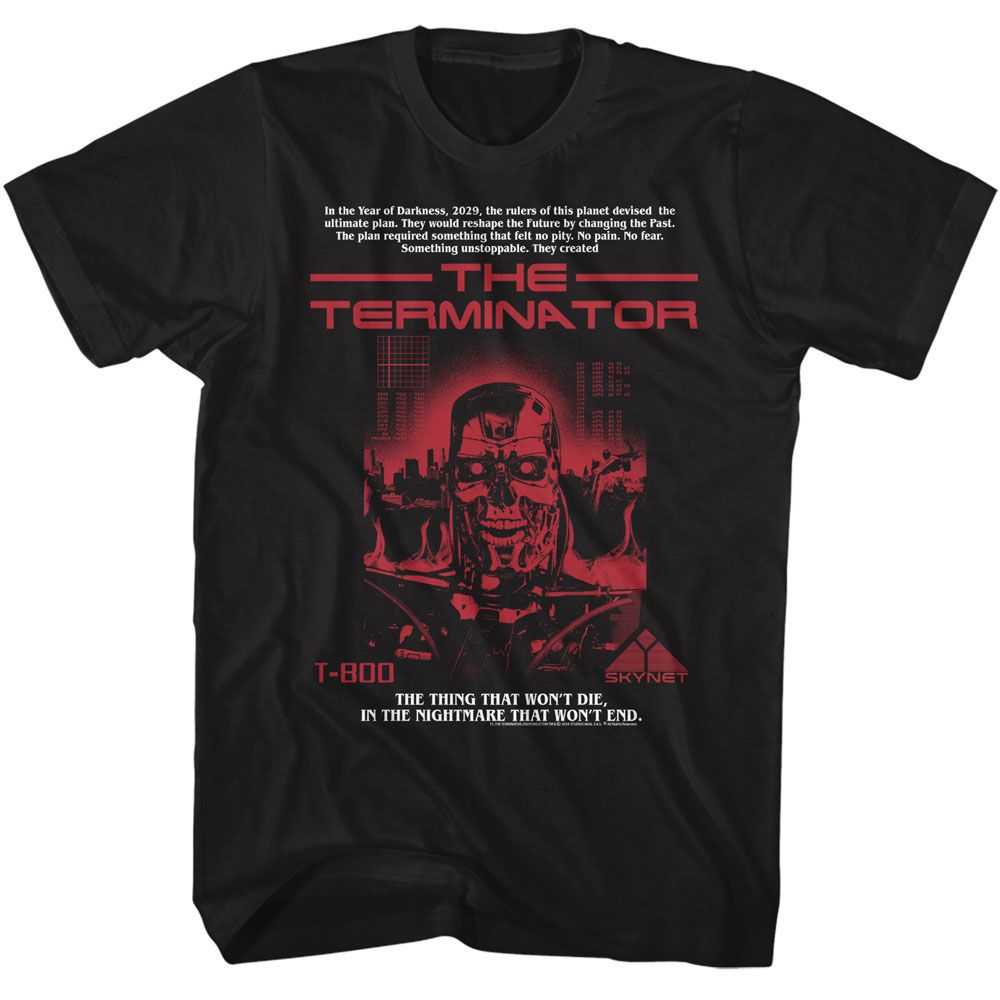 Terminator - TERMINATOR RED T 800 Adult Shirt
