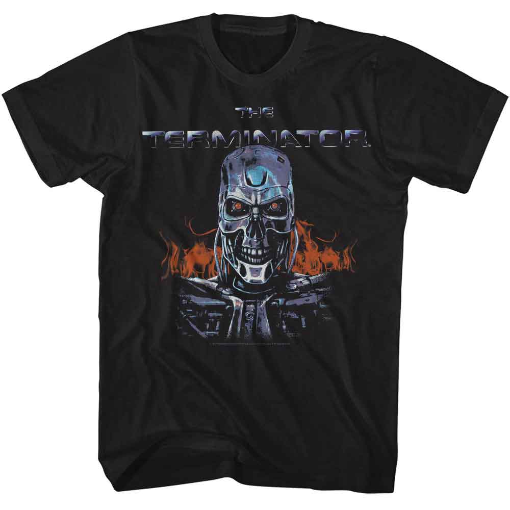 Terminator - TERMINATOR FLAMES Adult Shirt