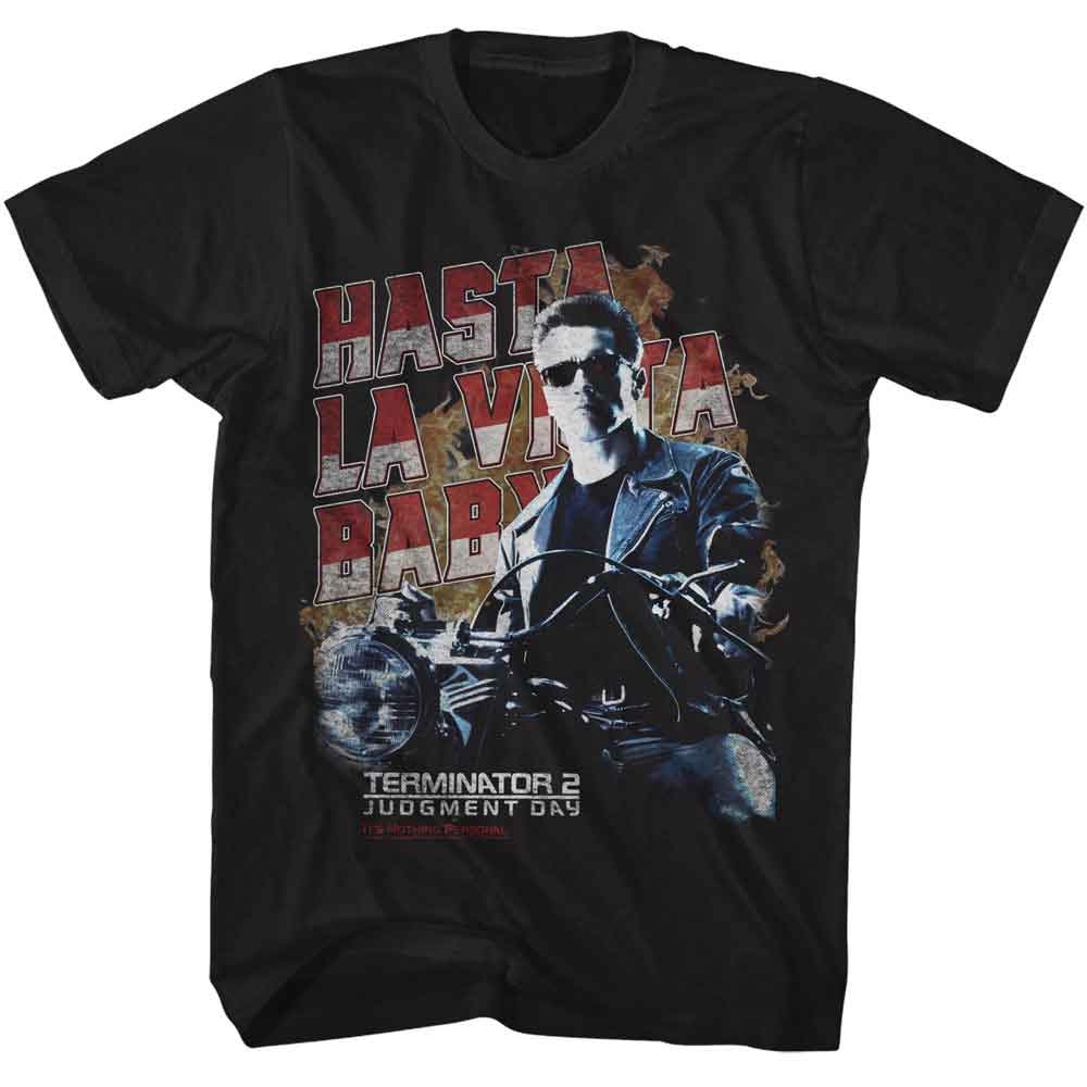 Terminator 2 - TERMINATOR 2 HASTA LA VISTA MOTORCYCLE Adult Shirt