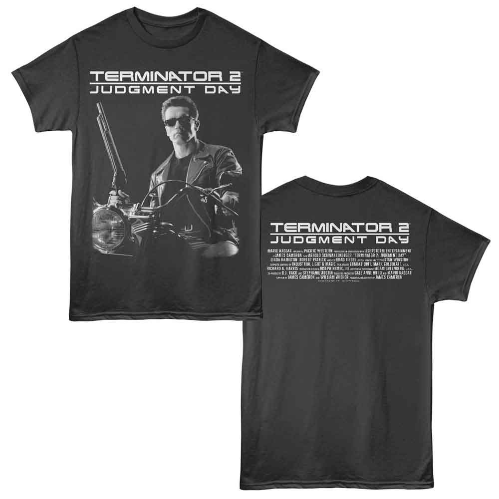 Terminator 2 - TERMINATOR 2 T2 CREDITS Adult Shirt