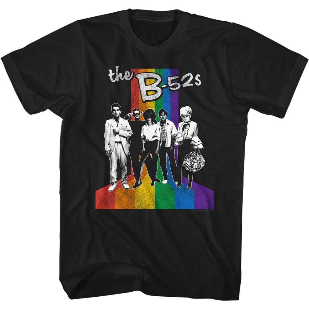 The B-52s - BAND AND RAINBOW Adult Shirt