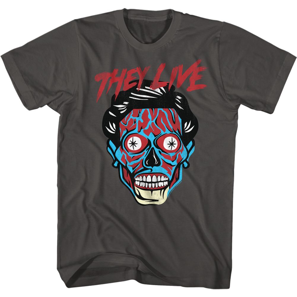 They Live - ALIEN HEAD Adult Shirt