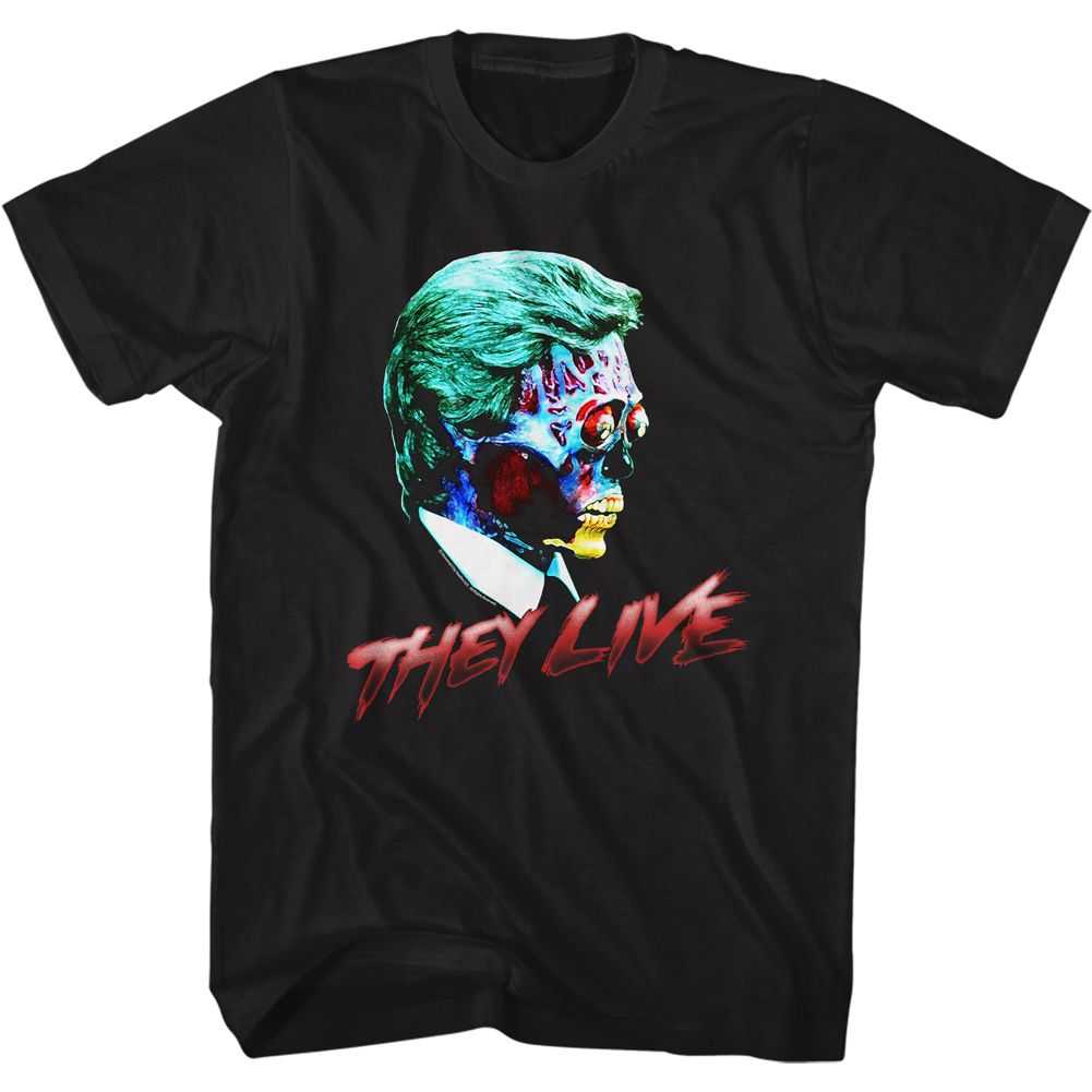 They Live - ALIEN HEADSHOT Adult Shirt