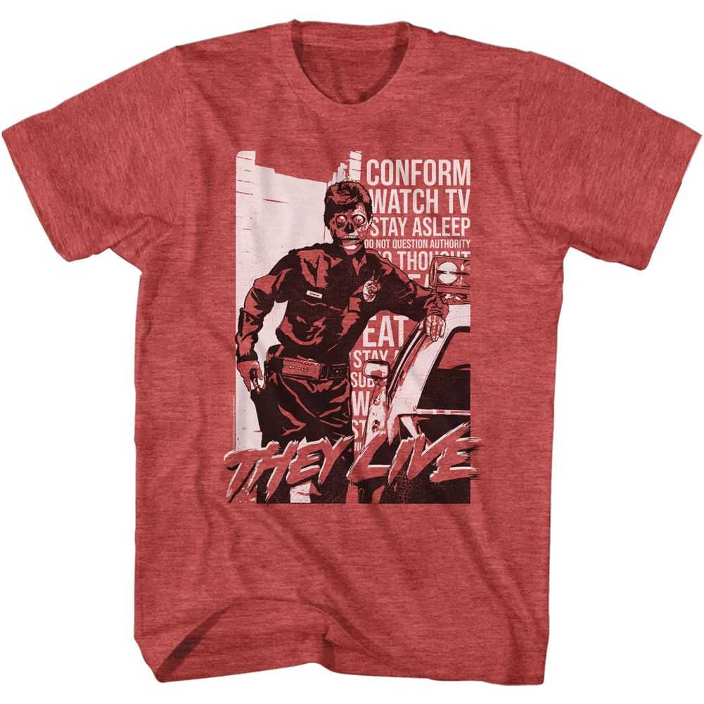 They Live - COP AND CAR Adult Shirt