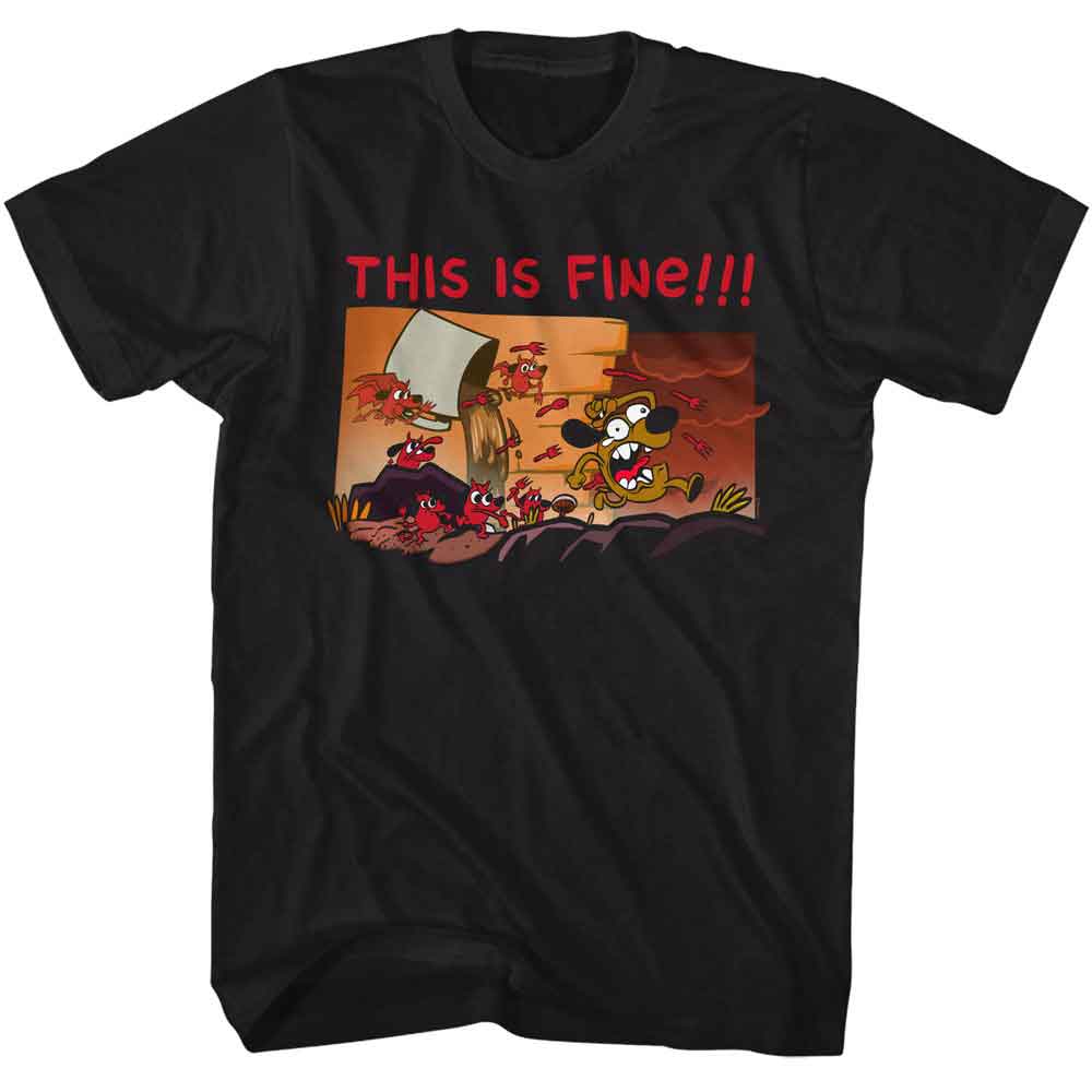This Is Fine - THIS IS FINE CHASED Adult Shirt