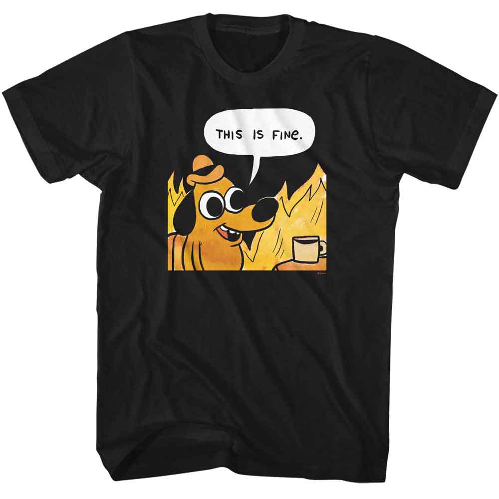 This Is Fine - THIS IS FINE CUTOUT Adult Shirt