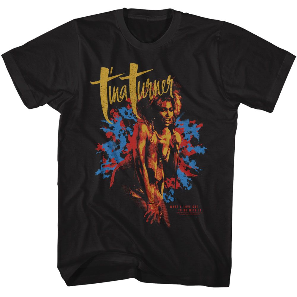 Tina Turner - TINA TURNER SPLATTER BACKGROUND Adult Shirt