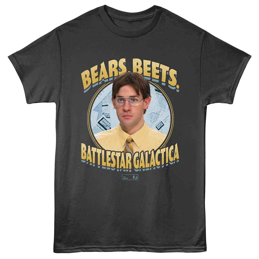 The Office - THE OFFICE BEARS BEETS BATTLESTAR Adult Shirt